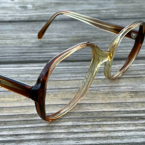 Vintage Eyeglasses Frame Brown Unisex Glasses Frame Z-87 61[]19 135 main image 8